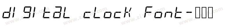 digital clock font字体转换